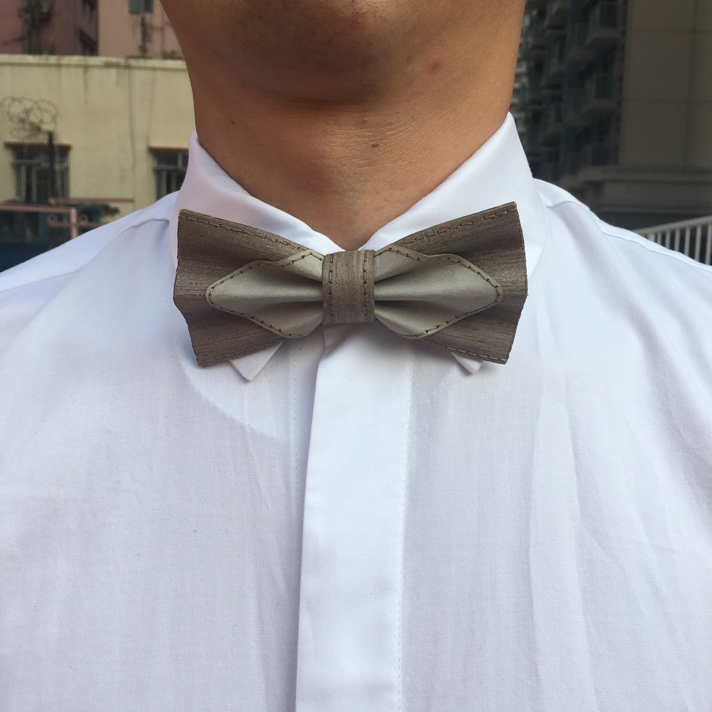 BOW TIE (GREY MIX-DIAMOND)