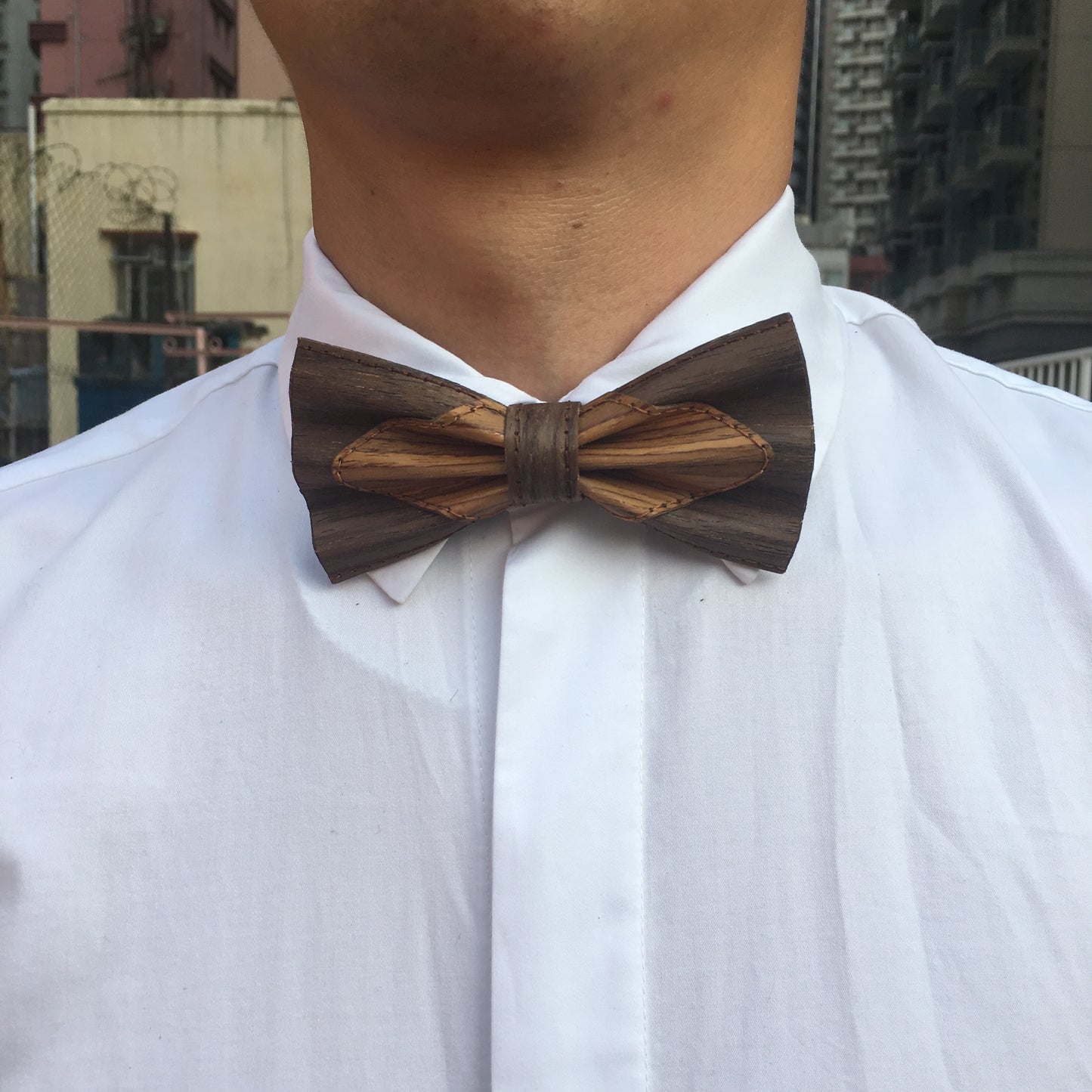 BOW TIE (BROWN/KHAKI-DIAMOND)