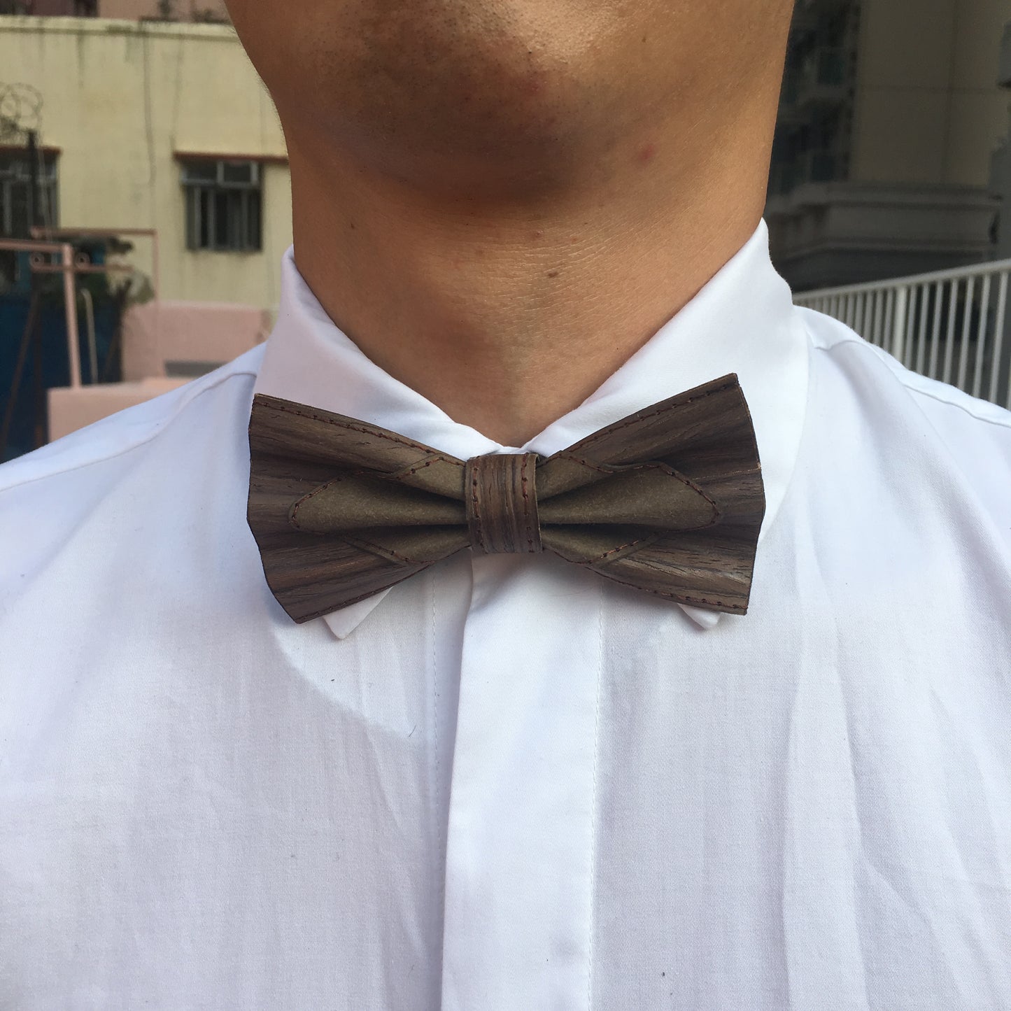 BOW TIE (BROWN MIX-DIAMOND)