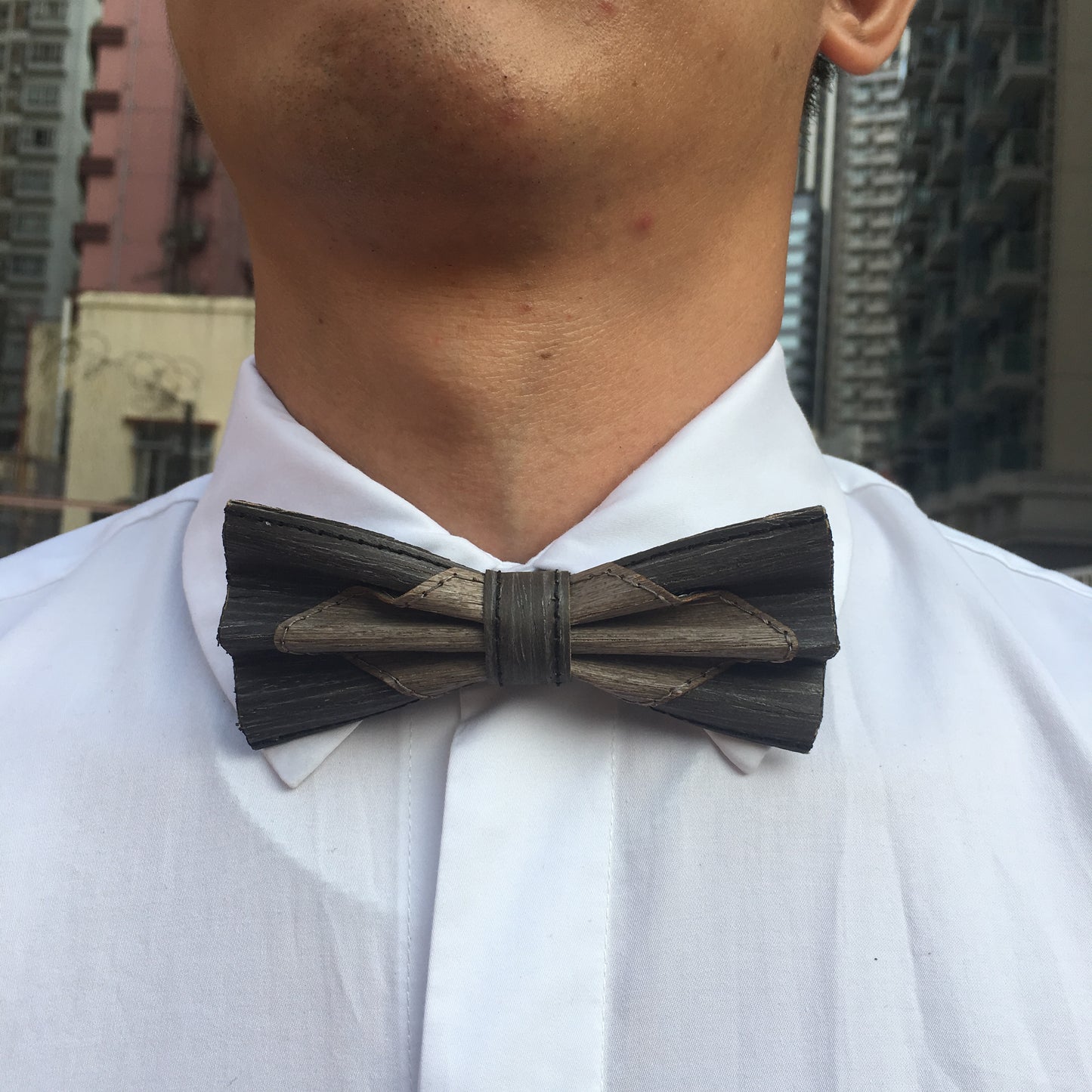 BOW TIE (BLACK/GREY-DIAMOND)
